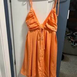 Lulus bright orange Strappy Dress